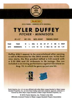 2016 Donruss Optic #60 Tyler Duffey Back