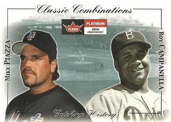 2001 Fleer Platinum - Classic Combinations #32 CC Mike Piazza / Roy Campanella  Front