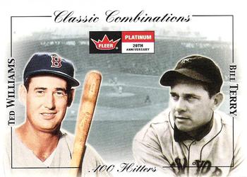 2001 Fleer Platinum - Classic Combinations #38 CC Ted Williams / Bill Terry  Front