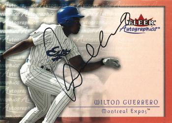 2001 Fleer Premium - Autographics #NNO Wilton Guerrero Front