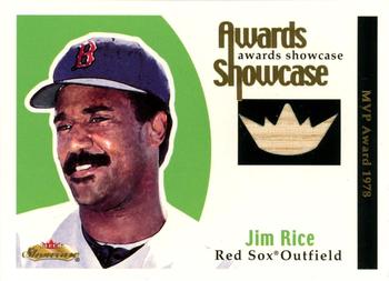 2001 Fleer Showcase - Awards Showcase Memorabilia #NNO Jim Rice Front