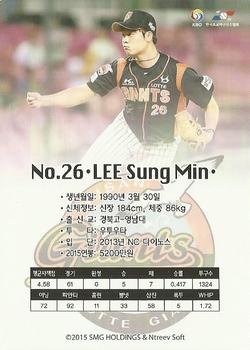 2015-16 SMG Ntreev Super Star Gold Edition - Gold Normal #SBCGE-103-GN Sung-Min Lee Back