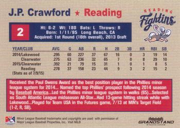 2015 Grandstand Reading Fightin Phils Update #NNO J.P. Crawford Back