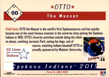 2013 Grandstand Spokane Indians #NNO Otto Back