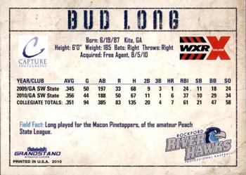 2010 Grandstand Rockford RiverHawks #NNO11 Bud Long Back