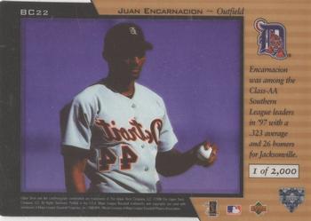 1998 Upper Deck - Blue Chip Prospects #BC22 Juan Encarnacion Back
