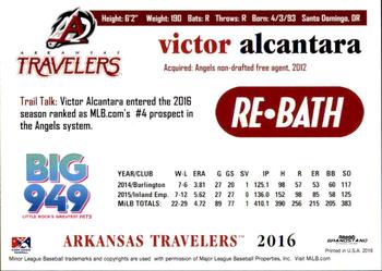 2016 Grandstand Arkansas Travelers #NNO Victor Alcantara Back