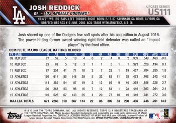 2016 Topps Update #US111 Josh Reddick Back