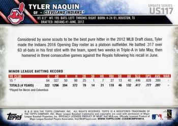 2016 Topps Update #US117 Tyler Naquin Back
