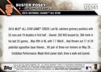 2016 Topps Update #US141 Buster Posey Back