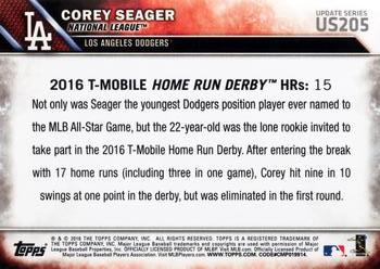 2016 Topps Update #US205 Corey Seager Back