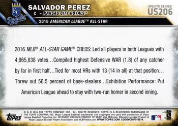 2016 Topps Update #US206 Salvador Perez Back