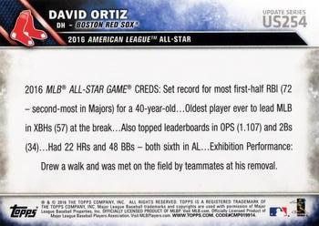 2016 Topps Update #US254 David Ortiz Back