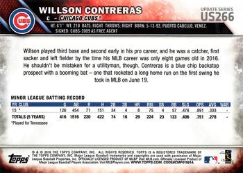 2016 Topps Update #US266 Willson Contreras Back