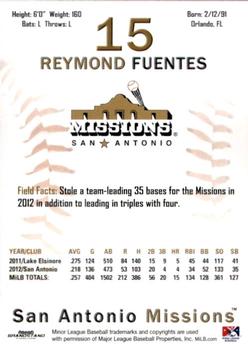 2013 Grandstand San Antonio Missions #NNO Reymond Fuentes Back