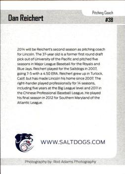 2014 Lincoln Saltdogs #NNO Dan Reichert Back