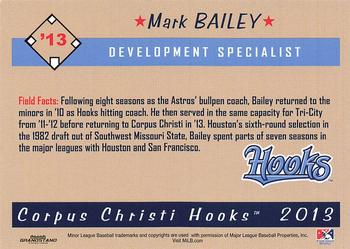 2013 Grandstand Corpus Christi Hooks #NNO Mark Bailey Back