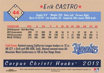 2013 Grandstand Corpus Christi Hooks #NNO Erik Castro Back