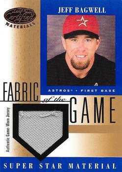 2001 Leaf Certified Materials - Fabric of the Game Base #FG-56 Jeff Bagwell  Front