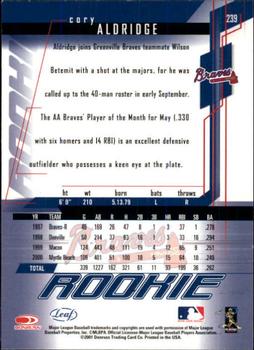 2001 Leaf Rookies & Stars - Autographs #239 Cory Aldridge Back