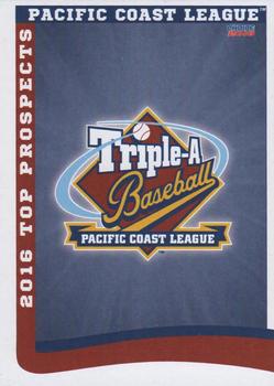 2016 Choice Pacific Coast League Top Prospects #NNO Cover Card Front