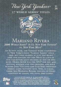 2010 Topps New York Yankees 27 World Series Championships #YC26 Mariano Rivera Back
