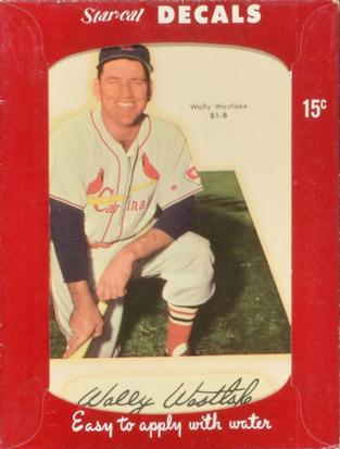 1952 Star-Cal Large Decals #81-B Wally Westlake Front