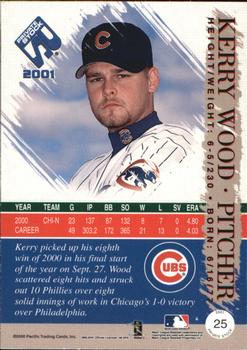 2001 Pacific Private Stock - Silver (Retail) #25 Kerry Wood  Back