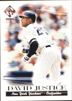 2001 Pacific Private Stock - Silver (Retail) #80 David Justice  Front