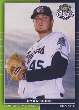 2016 Grandstand Kane County Cougars #NNO Ryan Burr Front