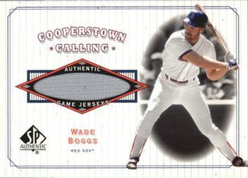 2001 SP Authentic - Cooperstown Calling Game Jersey #CC-WB Wade Boggs  Front