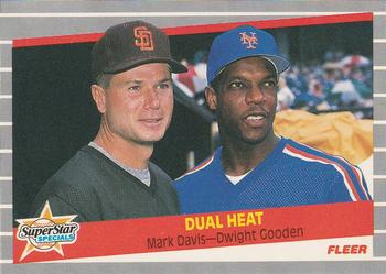1989 Fleer #635 Dual Heat (Mark Davis / Dwight Gooden) Front