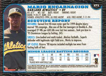1999 Bowman #171 Mario Encarnacion Back