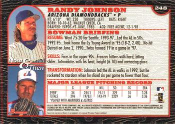 1999 Bowman #248 Randy Johnson Back