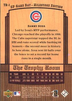 2001 SP Game Bat Milestone - Trophy Room #TR-1 Sammy Sosa  Back