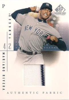 2001 SP Game Used Edition - Authentic Fabric #MR Mariano Rivera  Front