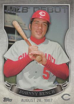 2016 Topps - MLB Debut Silver (Series 2) #MLBD2-2 Johnny Bench Front