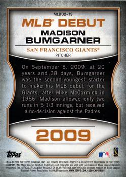 2016 Topps - MLB Debut Silver (Series 2) #MLBD2-13 Madison Bumgarner Back