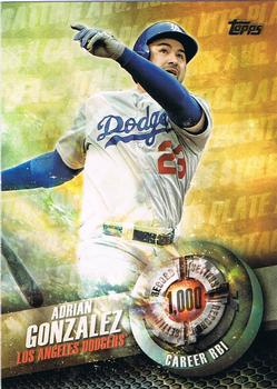 2016 Topps - Record Setters #RS-2 Adrian Gonzalez Front