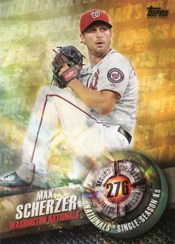 2016 Topps - Record Setters #RS-5 Max Scherzer Front