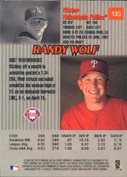 1999 Bowman's Best #135 Randy Wolf Back
