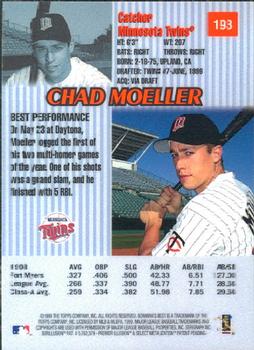 1999 Bowman's Best #193 Chad Moeller Back