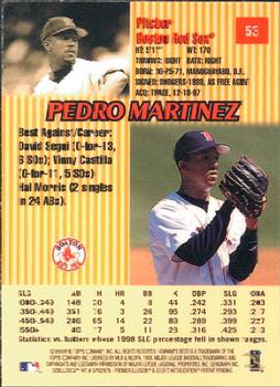1999 Bowman's Best #53 Pedro Martinez Back