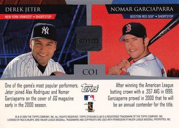 2001 Stadium Club - Co-Signers #CO1 Nomar Garciaparra / Derek Jeter  Back