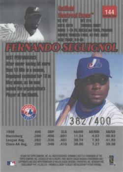 1999 Bowman's Best - Refractors #144 Fernando Seguignol  Back