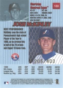 1999 Bowman's Best - Refractors #188 Josh McKinley  Back