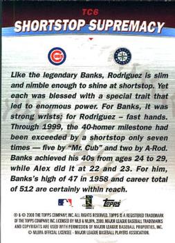 2001 Topps - Combos #TC6 Shortstop Supremacy (Ernie Banks / Alex Rodriguez) Back