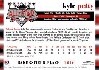 2016 Grandstand California/Carolina League All-Stars #NNO Kyle Petty Back
