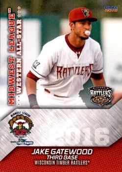 2016 Choice Midwest League All-Stars #39 Jake Gatewood Front