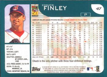 2001 Topps - Limited #47 Chuck Finley  Back